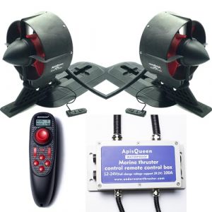 ApisQueen 24V 150KV Ensemble de propulseur sous-marin U92, avec RC et ESC, 23.6Kg(52.1LBS) moteur sans balais de poussée pour kayaks/bateaux gonflables/planches à pagaie (ApisQueen, neuf)