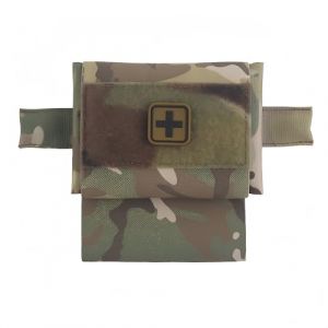 Trousse m&eacute;dicale tactique 1FAK compacte, compatible ceinture MOLLE, trousse de premiers secours avec support de garrot pour la chasse &agrave; l'airsoft (CP) (BOXUN-FR, neuf)