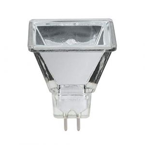 Ampoule halogène Quadro 35 W GU5,3 2000 h - Argent - Carré - Blanc chaud 2900 K - Intensité variable 75° (LAMPEN-RAMPE GmbH, neuf)