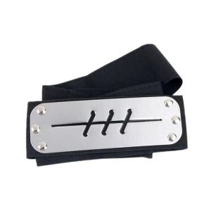 Kraja Ninja Bandeau léger pour la tête, Konoha Shipudden avec emblème Akatsuki Hidan Konohagakure, plaque frontale bandana couvre-front Cosplay acessorio HIdan (Hidan) (SuperDreamStore SDS, neuf)