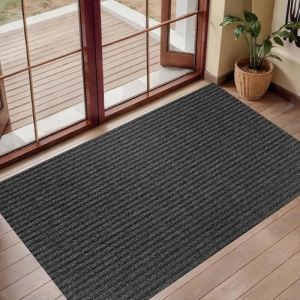 XUCHOU Tapis de Porte Paillasson 90 x 100 cm Anti-Poussi&egrave;re Tapis D&rsquo;Entr&eacute;e Imperm&eacute;able Lavable pour L'Int&eacute;rieur et L'Ext&eacute;rieur pour Entr&eacute;e, Couloir, Cuisine, Noir (handanyuranshangmaopu, neuf)