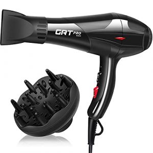 Sèche Cheveux Professionnel 3500W, Sèche-Cheveux Ionique Céramique avec Diffuseur, Puissant AC Moteur 3 Niveaux de Température 2 Vitesses (Noir) (Guard Revival, neuf)