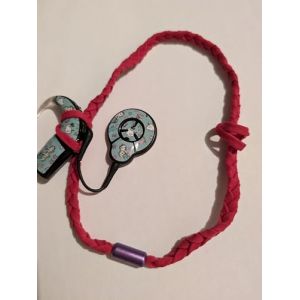 Bandeau tresse pour implant cochleaire et prothese auditive serre tete anti perte (Rouge, Taille unique extensible) (SOFIZZE, neuf)