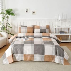 Parure De Lit 120x190/200 cm en Microfibre, Ensemble de Draps 3 Pièces Imprimée, Drap Housse Ajustable 120x200 cm cm, Drap Plat 1 Personne 180x250 cm et 1 Taie d'oreiller 50x80, Yager (Trame Italiane, neuf)