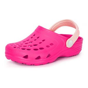 Ladeheid EVA Clogs Sabots Sandales Unisexe Enfant Fille Gar&ccedil;on LA-CA-06 (Fuchsia/Poudre Rose, 30/31 EU) (Hisert, neuf)