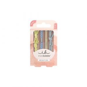 invisibobble BEAUTIES Bebe Blue (4 pièces) – Élastiques à cheveux tressés en spirale en bleu pastel et vert – Élégant dans les cheveux et comme bracelet – Élastiques à cheveux en spirale pour femme et (New Flag GmbH, neuf)