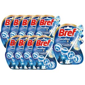 Bref WC - Lot de 10 Bloc WC Sensations de Vitalit&eacute; - Avec des Huiles Essentielles - Bloc WC - Parfum WC - Formule Anti-Calcaire - Produit Nettoyant WC - Pour des Toilettes Propre & Brillante (PENNGUIN-FR, neuf)