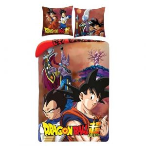 Parure de Couette Dragon Ball - 1 Housse de Couette 140x200 + 1 taie 63x63cm (Parure de lit Dragon Ball - M) (Dragon Ball Duvet Cover Set - B, 140 x 200 cm | 63 x 63 cm) (fastday, neuf)