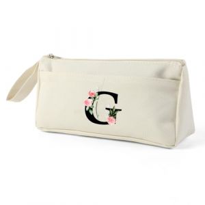 Blisswave Trousse Double Compartiment Originale, Personnalisé de A à Z avec Nom, Trousse Scolaire Simple, Moderne et Élégante, comme Cadeau pour Les Enseignants, Les Élèves, Les Collègues, Les Sœurs (xianyuanyuandianzishangmaoyouxiangongsi, neuf)