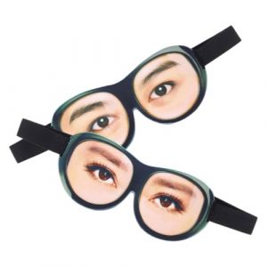 ORFOFE 2pièces Masque Pour Yeux Fantaisie Masque De Sommeil Avec Bandeau Cache-yeux Pour Dormir Bandeau Pour Yeux Lot Pour Voyage Jeu Sieste Nuit Couleurs Assorties (Establish Wen, neuf)