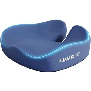 HUANUO Coussin de si&egrave;ge Ergonomique pour Chaise de Bureau, Coussin de si&egrave;ge de Voiture Extra Large, Soutien du Coccyx et du Dos, Gel rafra&icirc;chissant am&eacute;lior&eacute;, Coussins de Chaise de soulagement de la (BSQ Technology EU, neuf)