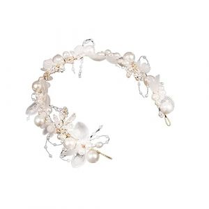 DEARMAMY Diad&egrave;me De F&eacute;e Diad&egrave;me De Mari&eacute;e Couronne De Diad&egrave;me Pour Les Femmes Cheveux De Mariage Couronne De Mari&eacute;e Tiara De Mariage (Liiane, neuf)