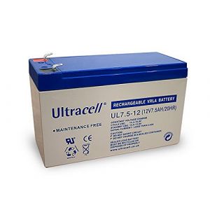 - Batterie ploMB ultracell - 12 v/7,5 ah (faston 187&ndash;4,8 mm) : 151 mm (CHL Marketplace, neuf)