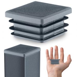 EMFA Bouchon Tube Carr&eacute; 30x30 mm Anthracite &ndash; Embout &agrave; Lamelles en Plastique &ndash; Capuchon 3x3 cm &ndash; Lot de 10 (EMFA GmbH, neuf)