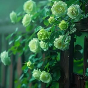 Lot de 1000 graines de rose grimpante de vigne, graines de rose grimpante pour la plantation en plein air clôtures de jardin, pergolas et treillis, vigne longue floraison (1000, vert) (YangchunY, neuf)