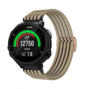 Bracelet en Nylon pour Garmin Forerunner 220/230/235/735XT/620/630, Respirant &eacute;lastique Stretch Alternative Sport Strap Compatible avec Bracelet Garmin Forerunner 220/230/235/735XT/620/630 (I) (HYKEJI, neuf)
