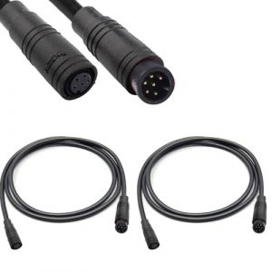 RUNCCI-YUN 2 pi&egrave;ces C&acirc;ble d'extension 6Pin ebike Femelle et m&acirc;le C&acirc;ble de v&eacute;lo &eacute;lectrique Connecteur &eacute;tanche 6pin pour &eacute;clairage/acc&eacute;l&eacute;rateur/Frein de v&eacute;lo &eacute;lectrique - 150cm (RUNCCI-YUN, neuf)