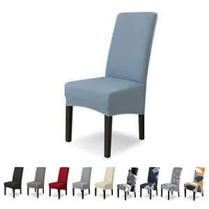 Lydevo Housse de Chaise XL Extensible 4 Pièces Grand Housse de Chaise de Salle à Manger Couverture de Chaise Grande Taille Amovible Lavable pour Décor Salle à Manger Hôtel Cuisine,Gris Bleu (lydevo, neuf)