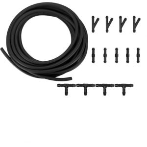 Raccord Tuyau Lave Glace Kit,Kit Tuyau Essuie Glace,Durite Tuyau Essuie Glace Universel,Tuyau de Pulverisation,arrosage Raccord Tuyau,Scheibenwaschanlage Schlauch,Wischwasserschlauch Reparaturset (Poseidoneye, neuf)