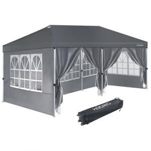 Origem Tonnelle Pliante 3x3 Imperméable & 2,5 x 2,5m & 3x6m avec Parois Latérales, Barnum Montage en Un Geste & Sac de Rangement à roulettes, Tonnelle de Jardin Exterieur, Idéal pour Camping (Bennett Benifits STORE, neuf)