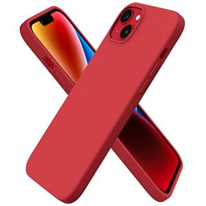 ORNARTO Coque pour iPhone 14 Plus, Coque en Silicone Liquide (pour iPhone 14 Plus)(6,7"), Étui iPhone 14 Plus Fine, Housse iPhone 14 Plus Antichoc - Rouge (ORNARTO FR, neuf)