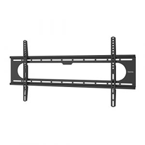 Hama Support mural TV FIX "Strong" ultra plat pour TV &eacute;cran plat entre 94 cm et 229 cm (37" &agrave; 90"), jusqu'&agrave; 100 kg de charge support&eacute;e, VESA 800x400, Noir (ALFA DISCOUNT, neuf)