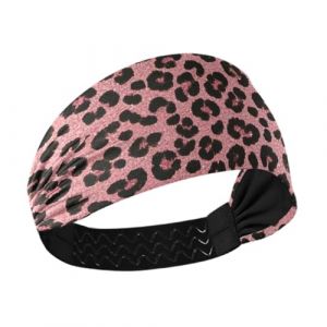 Amooorous Faux bandeau rose rafraîchissant à paillettes pour femme - Large bandeau extensible pour cheveux de femme pour la course à pied, le maquillage, le tennis (LLiangCai, neuf)