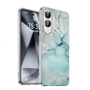 DiyGody Coque &Eacute;l&eacute;gante Compatible avec Samsung Galaxy S25 Edge 6,7 Pouces, Housse en Silicone Ultra Fine avec Dessin de Marbr&eacute; Vert pour Femmes, &Eacute;tui de Protection Antichoc Anti-Rayures Antid&eacute;rapant (DiyGodyEU, neuf)