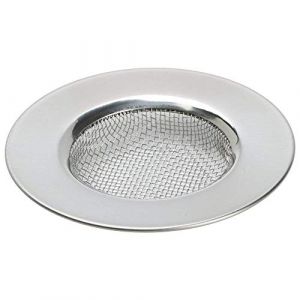 TRIXES Passoire d'évier pour douche - Attrape-cheveux à trou de prise - Bouchons d'évier de cuisine - Filtre de vidange d'évier en maille d'acier inoxydable - 3 pouces 7,6 cm (Digiflex FR, neuf)