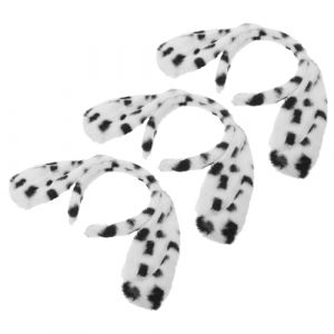 TOPPERFUN Lot de 3 Serrage-T&ecirc;tes Oreilles de Dalmatien en Peluche Douce Accessoires de D&eacute;guisement Chien Adulte Serrage-T&ecirc;te Tachet&eacute; Noir et Blanc Halloween Cosplay et F&ecirc;tes &agrave; Th&egrave;me (Linuya, neuf)