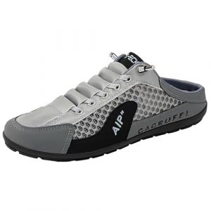 Basket Dos Nu pour Homme,Hommes Slip on Mule Sneakers,Pantoufles de Sport pour Homme,Respirant,Confort,Doux,Antid&eacute;rapant,pour Le Trekking,Le Camping,int&eacute;rieur et ext&eacute;rieur (ForceRoute, neuf)