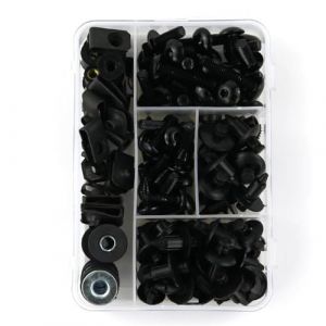 Fixation Moto Kit De Fixations Carénage pour Suzuki GSF 650 750 1200 Bandit, Boulons, Écrous, Vis, Clips, Pare-Brise Ecrou boulons Écrou(Noir) (boyushop, neuf)