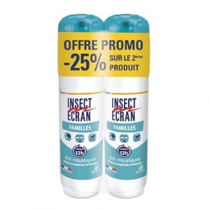 Insect Ecran Peau R&eacute;pulsif Peau Moustiques Familles 2x100ml (EasyPara, neuf)