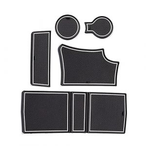 Smabee Tapis de tasse antidérapant en caoutchouc pour Peugeot 208 e-208 2019-2022 GT - Accessoires antidérapants en caoutchouc (blanc) (mipicar Car Products, neuf)