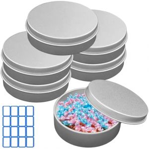 DARUITE Petite Boite de Rangement Ronds Multifonctionnels 6 Packs Boite Metal, Boite Metallique Portable pour Bougies Perles Bijoux Fournitures de Couture Mat&eacute;riel de P&ecirc;che Bonbons (72ml/7oz) (DFT TECHNOLOGY CO, neuf)
