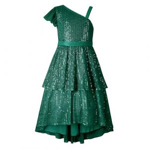 LOLANTA Robe Paillettes &eacute;l&eacute;gante de Soir&eacute;e Ceremonie, &eacute;tincelante pour F&ecirc;te de Mariage mi-Longue sans Manches (LOLANTA, neuf)