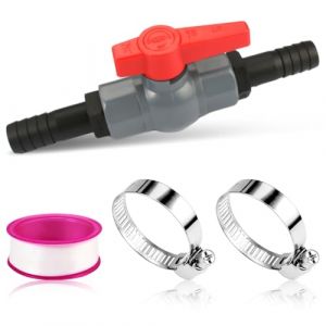 Robinet &Agrave; Bille En PVC 25Mm, Vanne D'Arr&ecirc;t Filetage Int&eacute;rieur, Vanne &Agrave; Bille, Vanne Piscine, Robinet &Agrave; Boisseau Sph&eacute;rique En Pvc Mit 2 Buses De Tuyau 19 Mm Pour La Construction De Piscines, Bassins (ruifankai, neuf)