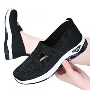 Stafeny Chaussures orthopédiques pour Femme | Chaussures sans Lacets Mains Libres | Randonnée en Plein air pour Femme (Noir, Adulte, Femme, 40, Numérique, Système Taille Chaussures EU, Moyen) (yi zhi mao yi shang hang, neuf)