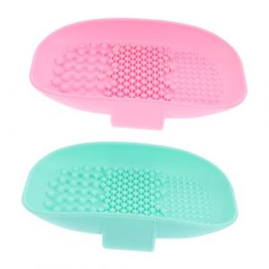 OSOLADY Lot De 2 Tapis De Nettoyage En Silicone Pour Brosses De Maquillage, 15x15 Cm, Souples Odeur, Pour Usage Domestique Et Professionnel (Yunomiy, neuf)