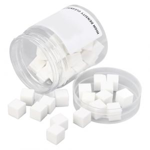 SEAFRONT 50pcs &eacute;ponge &agrave; Gradient D'ongles &eacute;ponges Douces, carr&eacute; &eacute;ponge de Nettoyage &agrave; Haute densit&eacute; Ensemble avec Stylo &agrave; Saisir en Argent pour Ombre Nail Art, Pratique Nail Tool Set (numuqia, neuf)