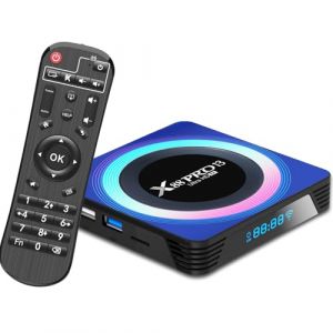 Android TV Box,X13 Android 13.0 4Go RAM 64Go ROM RK3528 Quad-Core 64bit Cortex-A53 Mali 450 MP2 GPU Support 8K 3D 1080P 2.4/5.0GHz WiFi BT5.0 10/100M Ethernet DLNA USB 3.0 H.265 Smart TV Box (PNN Tech, neuf)