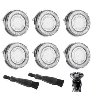 Lot de 6 T&ecirc;tes de Rasoir pour Philips S&eacute;rie 5000, Lames de Rechange Compatibles SH30/5, Tete de Rasoir avec 2 Brosses de Nettoyage, T&ecirc;te Rotative pour Rasoir Philips S&eacute;rie 5000 (YanRongGuan, neuf)