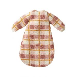 VERTBAUDET Gigoteuse spéciale auto CARREAUX rose/écru 6/12M (VERTBAUDET, neuf)