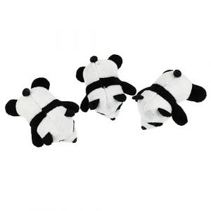 CALLARON 3 Pièces épingle à cheveux panda bouclé filles bandeaux panda pince à cheveux agrafe Ouah ours accessoires de cheveux mignons pinces à cheveux fille coton Black (Raindrops On Roof, neuf)