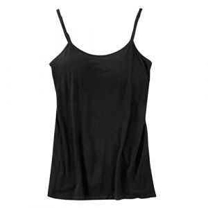 Générique Débardeurs Pour Femme Debardeur Soutien Gorge Integre Lot Haut Blanc Chic Matière Respirante Noir Top De Sport Intégré Voyager En Avion Gilet Sans Manche Ensemble Et Elegant (Clumanbbl, neuf)