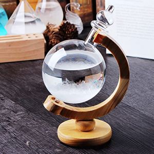 Prédicteur météo en verre tempête, station météo en forme de globe, boule de cristal décorative, excellent cadeau pour bureau, décoration d'intérieur (style 3) (ZRY., neuf)