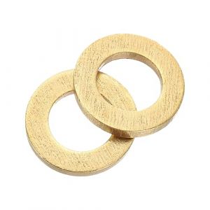 QUARKZMAN Rondelles Metal M8, 30 Pi&egrave;ces 8mm ID x 14mm OD x 1.5mm Hauteur Rondelles Plates en Laiton, Bagues de Montage pour Vis, Boulons, &Eacute;crous, Accessoires, Charni&egrave;res de Porte (QUARKZMAN, neuf)