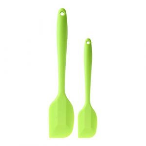 GYZOUKA Grattoir en Silicone de Haute qualit&eacute; pour la Cuisson de G&acirc;teaux au Beurre, Conception de Trous pour Suspendre, Ustensile de Cuisine Pratique pour les Amateurs de P&acirc;tisserie, Vert et Jaune, (Yuuanie-EU, neuf)