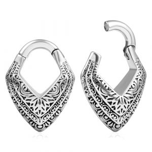 DOEARKO Poids de suspension d'oreille 1 Paire Ecarteur Oreilles en Acier Inoxydable Tunnels d’oreille Piercing Bijoux de Corps pour Femmes Hommes 6mm (Plata) (DOEARKO, neuf)