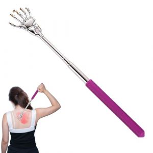 Gratte-dos t&eacute;lescopique, gratte-dos extensible,Gratte-dos en m&eacute;tal en forme de main en acier inoxydable | Masseur de mains, outils de Massage portables de voyage pour adultes, et personnes Eastuy (Easy-topbuy, neuf)